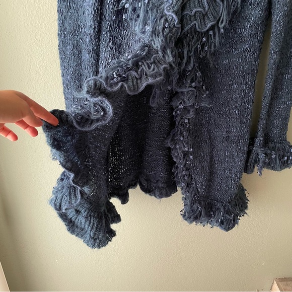 SOLD——Pretty Angel | Y2k Long Knit Cardigan Sweater | Wool, Acrylic, Cashmere - Picture 5 of 10